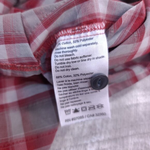 Outdoor Research Shirt Mens Small Riff Red Plaid Short Sleeve Button Camp Top - Picture 6 of 7